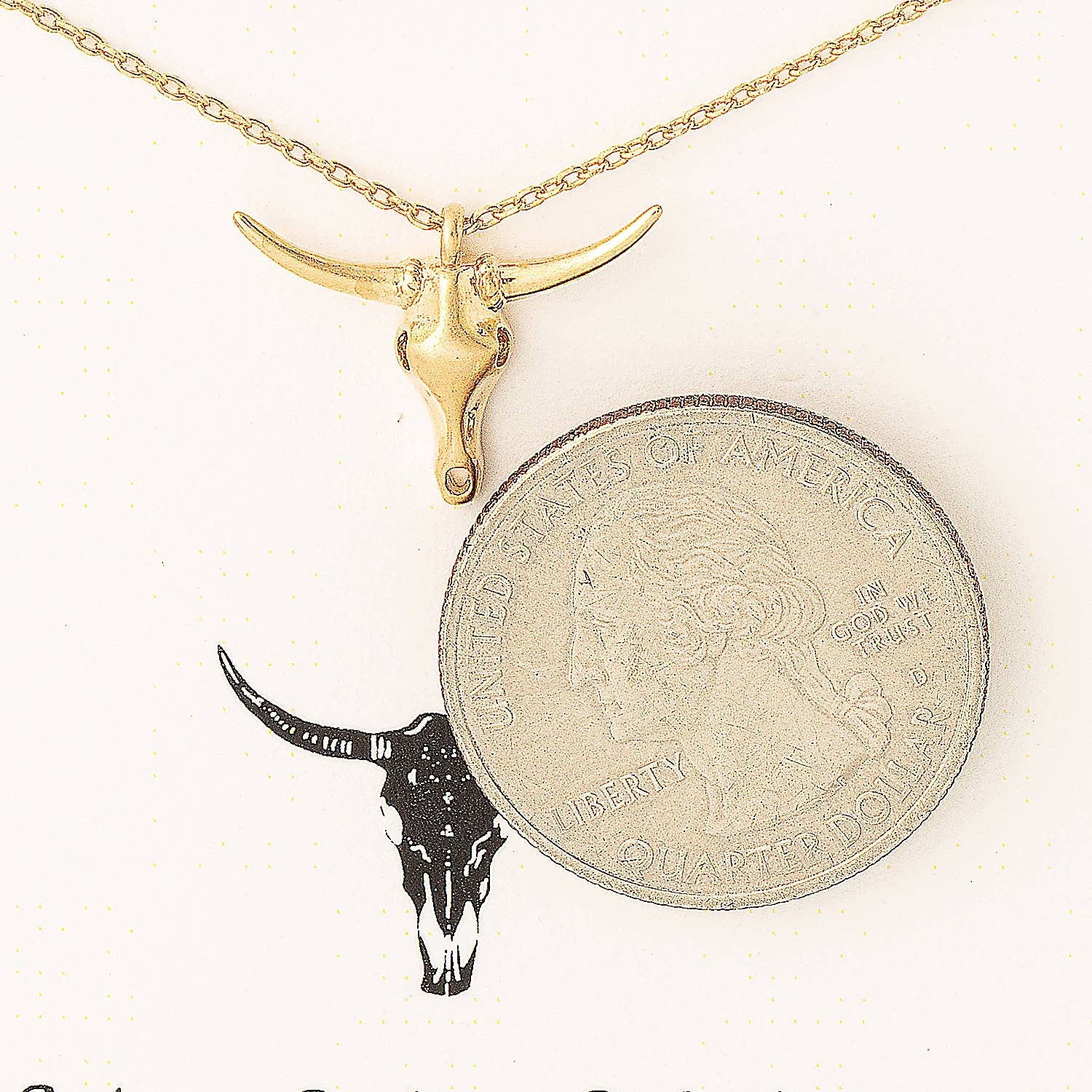 Fame Accessories - Wholesale Pendant/Charm Necklace - Long Horn Pendant Necklace1