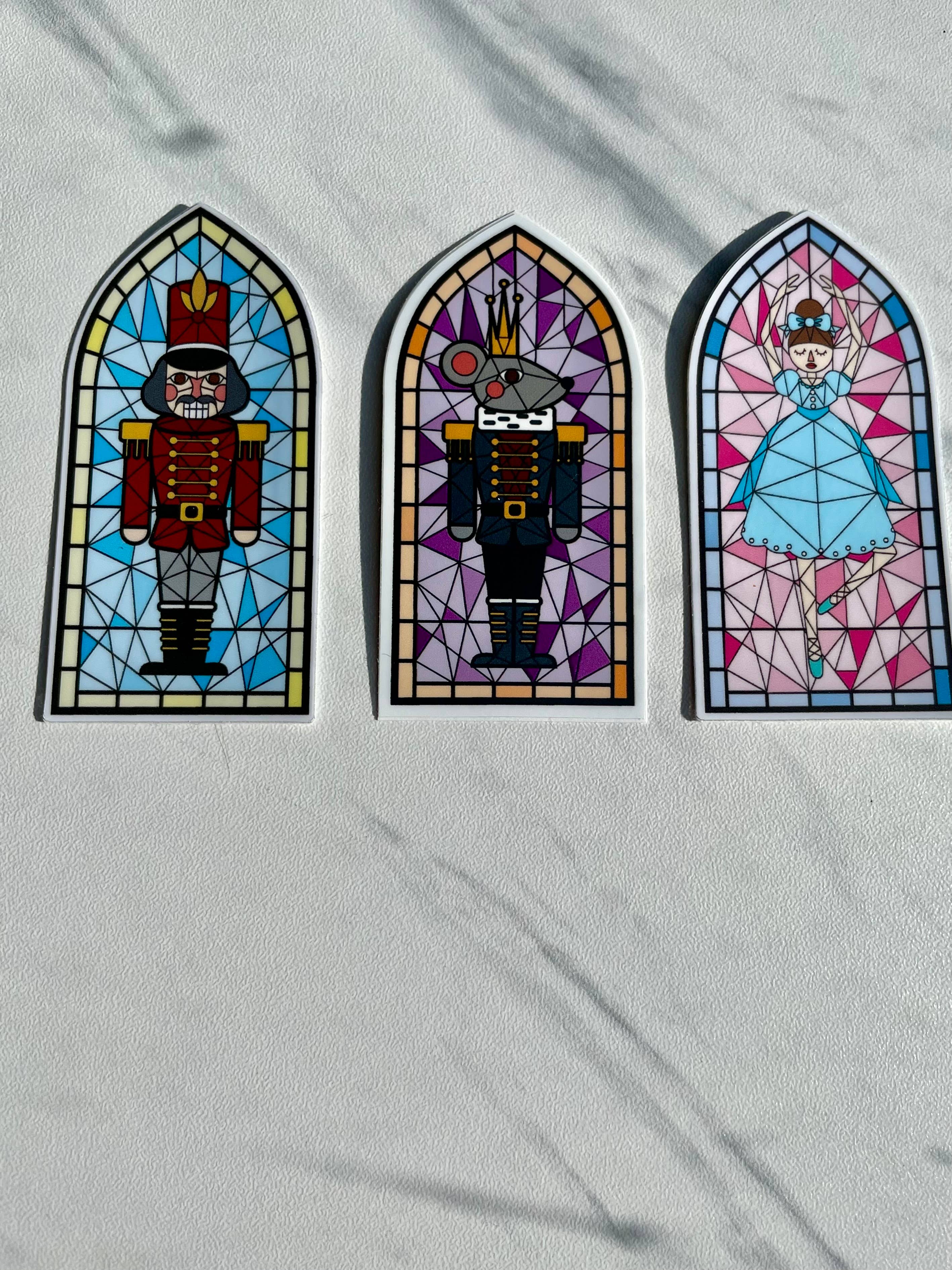 Denali & Co. - Wholesale Sticker - Nutcracker, Clara, Rat, Stained Glass Christmas Sticker3