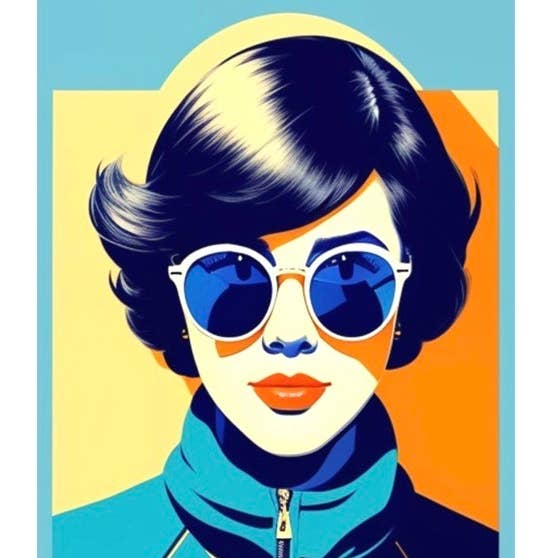 Poster Retro Lady imprimé pour la vente par Leading Artists