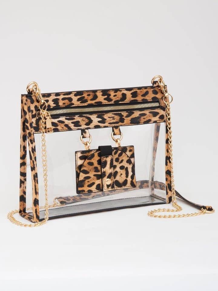 TG10666 Clear Gameday Crossbody Bag With Sunglasses Holder for wholesale by MiMi Wholesale