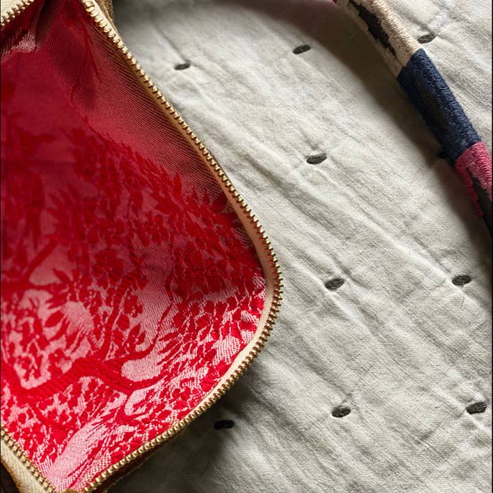 Reclaim Mallorca - Wholesale Belt Bag - Women's - CAMPOS BELT BAG - RED FRENCH TICKING FABRIC