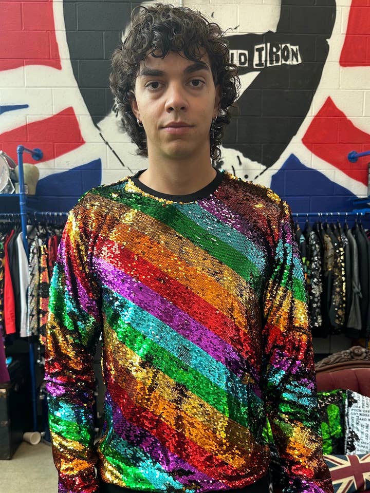 Any Old Iron Mens Golden Rainbow Sweatshirt for wholesale by Any Old Iron