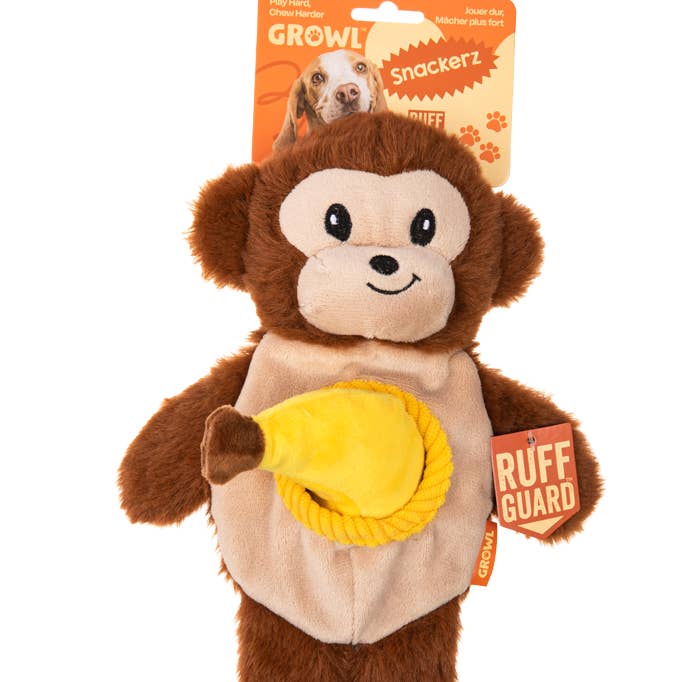 Growl Snackerz Milo de Aap voor wholesale door Hofman Animal Care