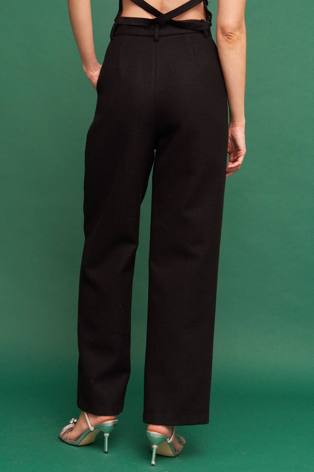 Black Wide Leg Suit Pants  for wholesale on Faire5