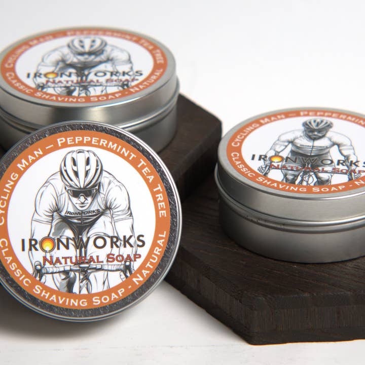 IRONWORKS Soap Company - Wholesale Shave Soap - Men's - Shaving Soap Cycling Man