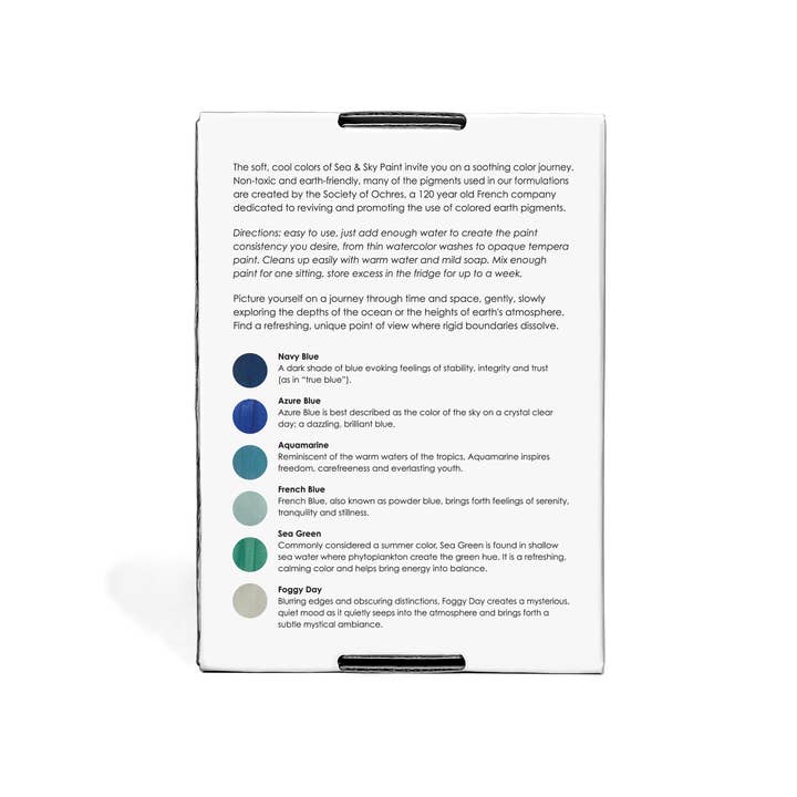 elseware unplug / eco-kids - Wholesale Paint Set - Sea & Sky Paint Set - Non-Toxic Earth Pigments - 6 Colors2