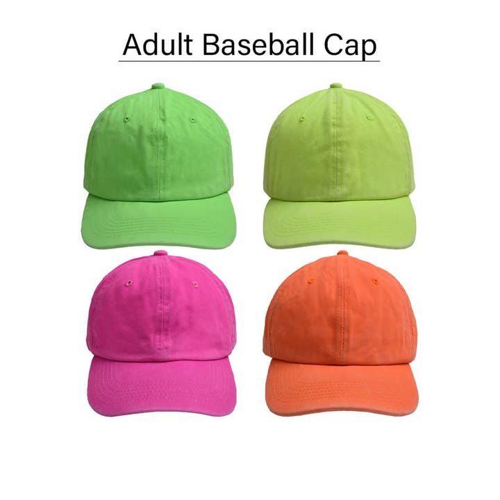 ACCITY - Wholesale Baseball Cap - Women's - Parent-Child Neon Baseball Cap - Soft Brim Sun Hat CWAH122218