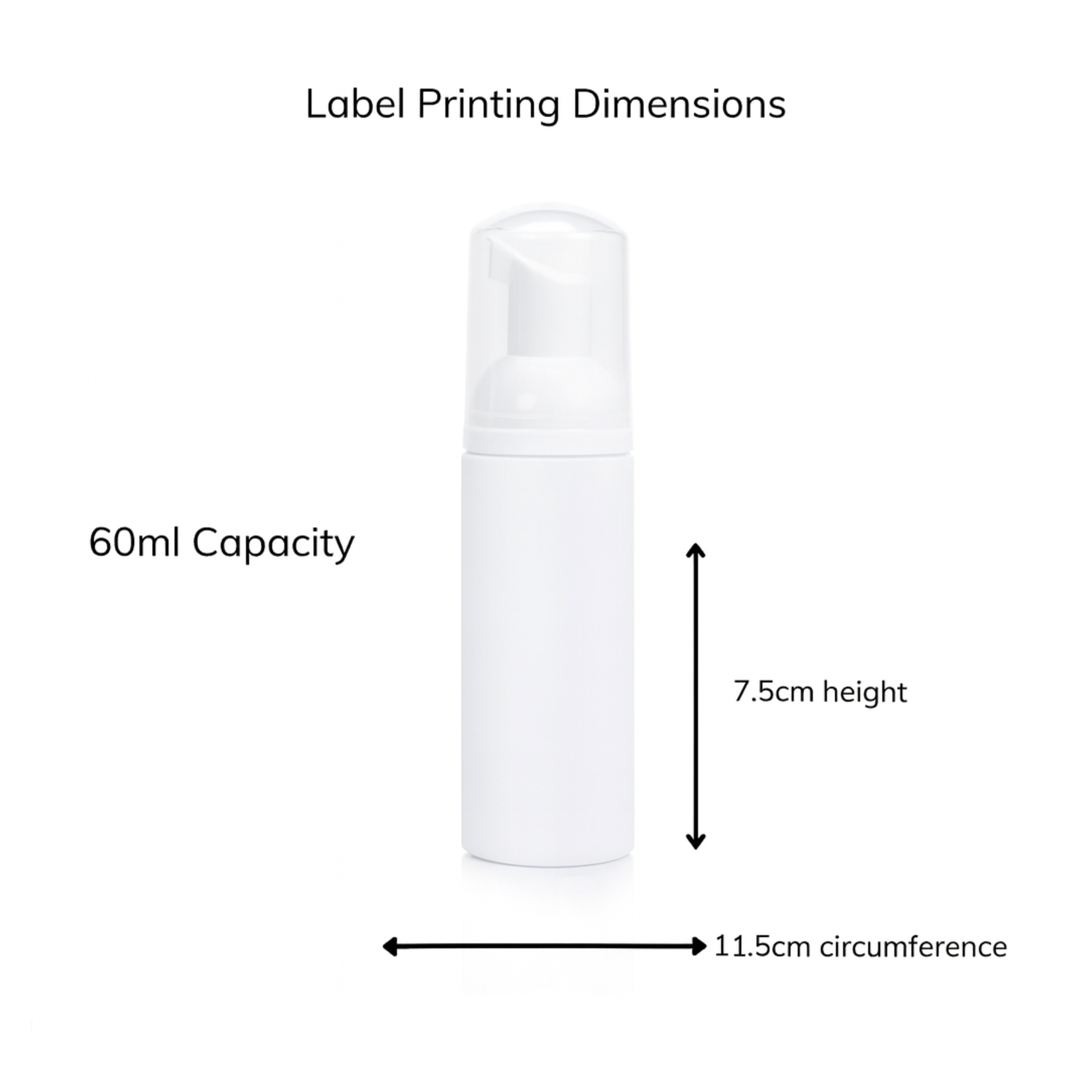 Prolong Lash - Wholesale Eyelash/Brow Serum - Empty Foaming Pump Bottles 60ml - White2