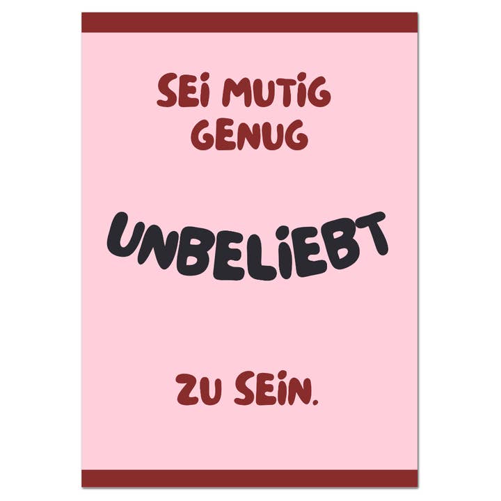 Postkarte "Sei mutig genug" für den Großhandel von Rabenmütter Verlag UG