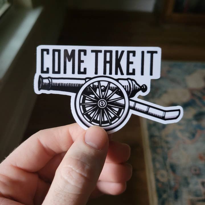 Pilgrim Trading Post – Engroshandel Klistermærke – Kom og tag det klistermærke | Slaget ved Gonzales2