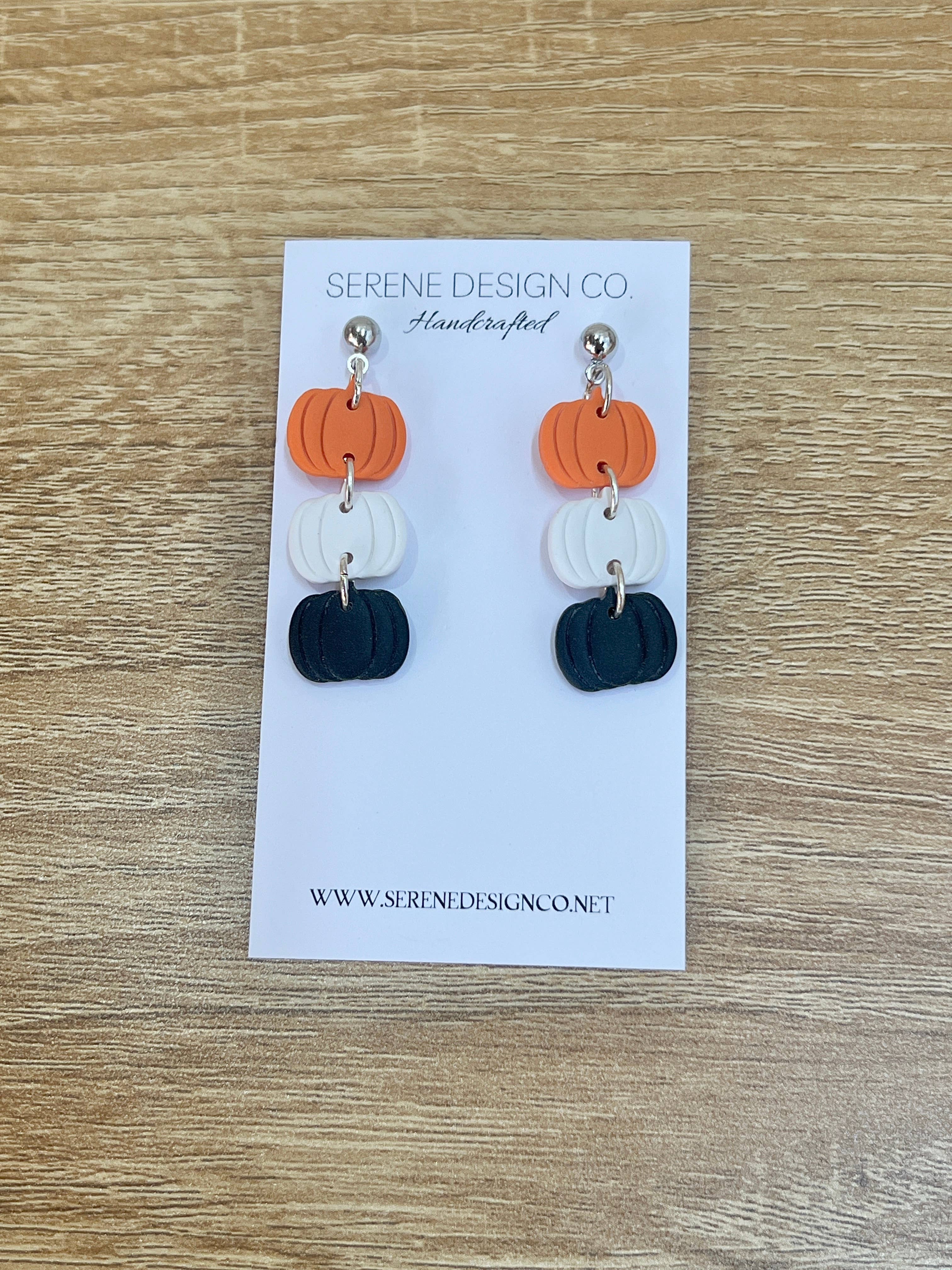 Serene Design Co. - Wholesale Dangle Earrings - Pumpkin Trio Dangles4