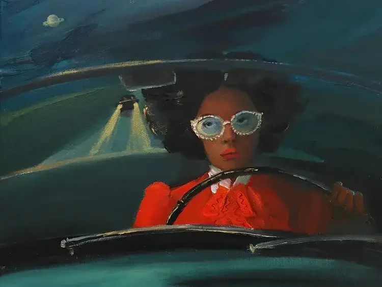 JANET HILL STUDIO - Wholesale Art Print - Saturn. Double-sided Print2