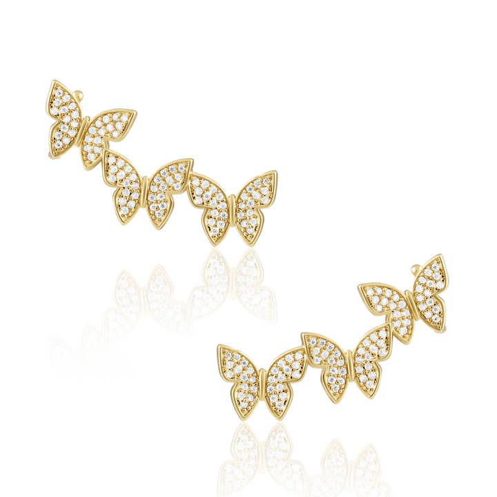 Crawlers dell'orecchio della farfalla per la vendita all'ingrosso da parte di Sahira Jewelry Design