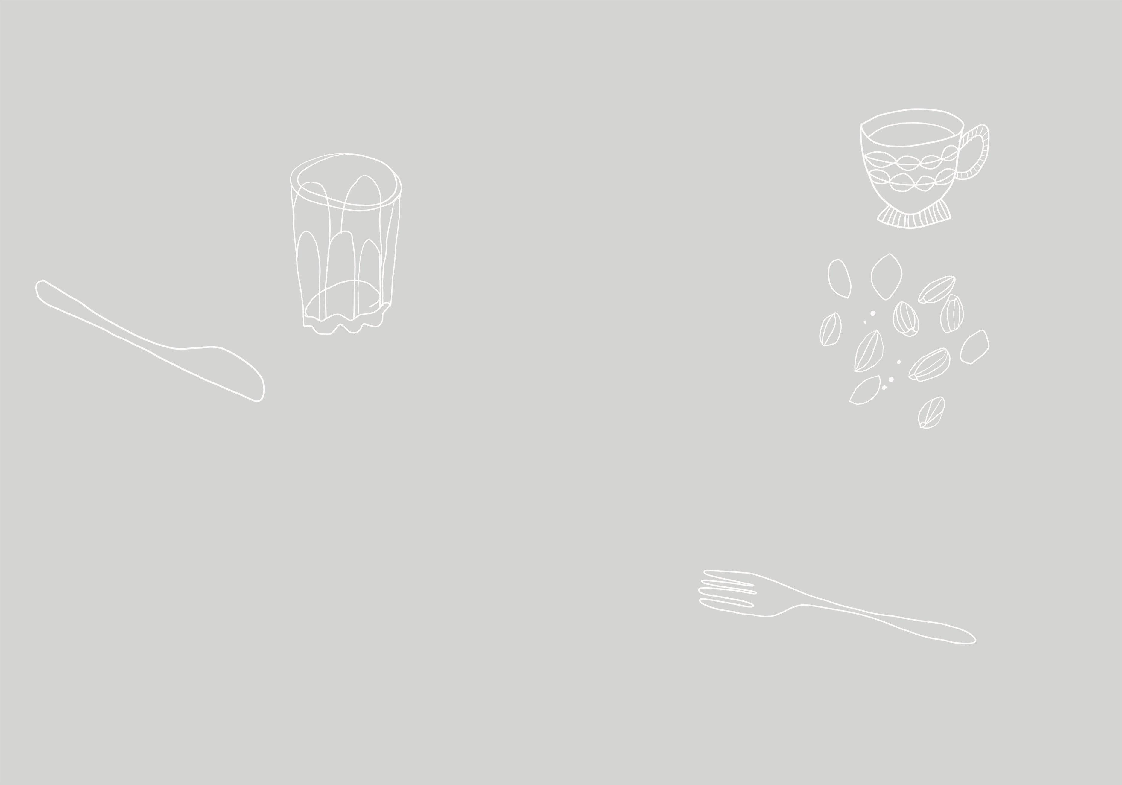 À bientôt - Wholesale Placemat - Petit Dej Organic Linen Placemat in White0