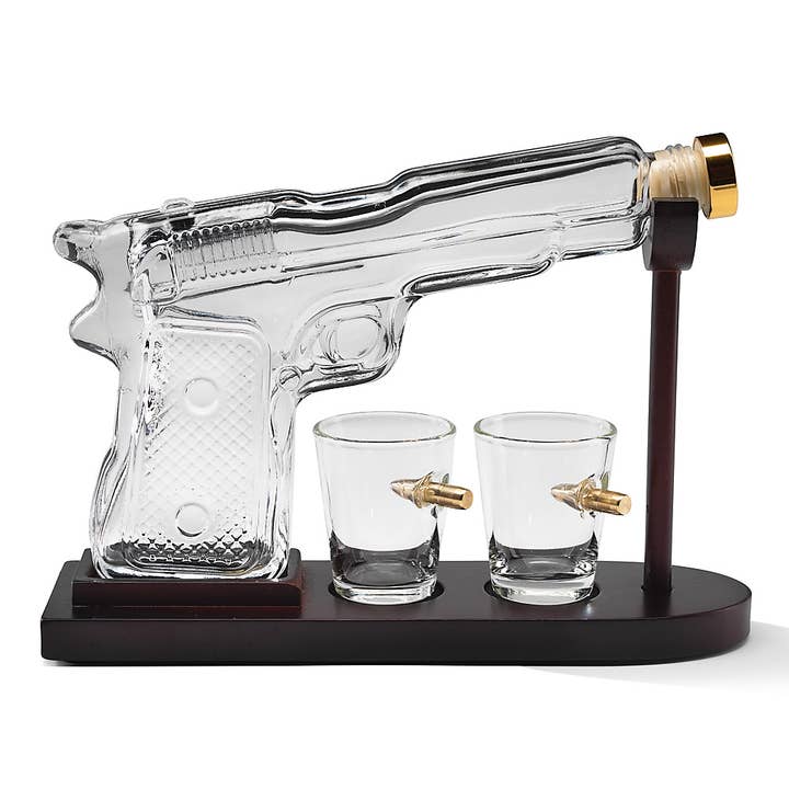 The Source Wholesale LTD – wholesale Decanter – Gun Decanter and Glasses2
