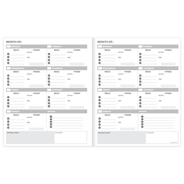 TF Publishing - Paper Goods - Wholesale Calendar - Food & Fitness Wellness Planner2