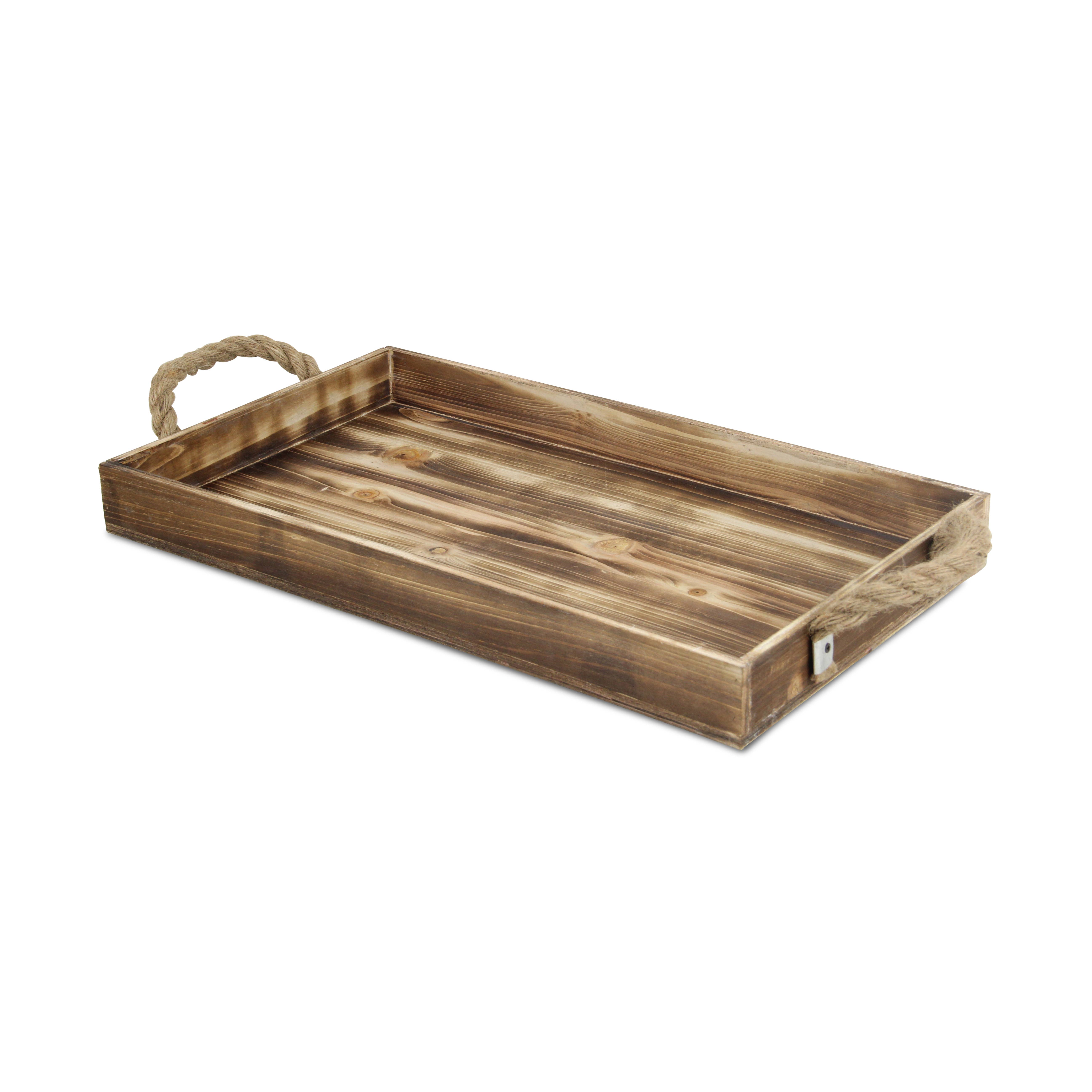 Cheungs Home Decor - Wholesale Decorative Tray - Piper Rectangular Wood & Rope Tray6