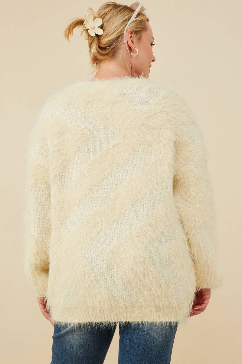 Ivory Womens Faux Fur Pullover Sweater for wholesale on Faire9