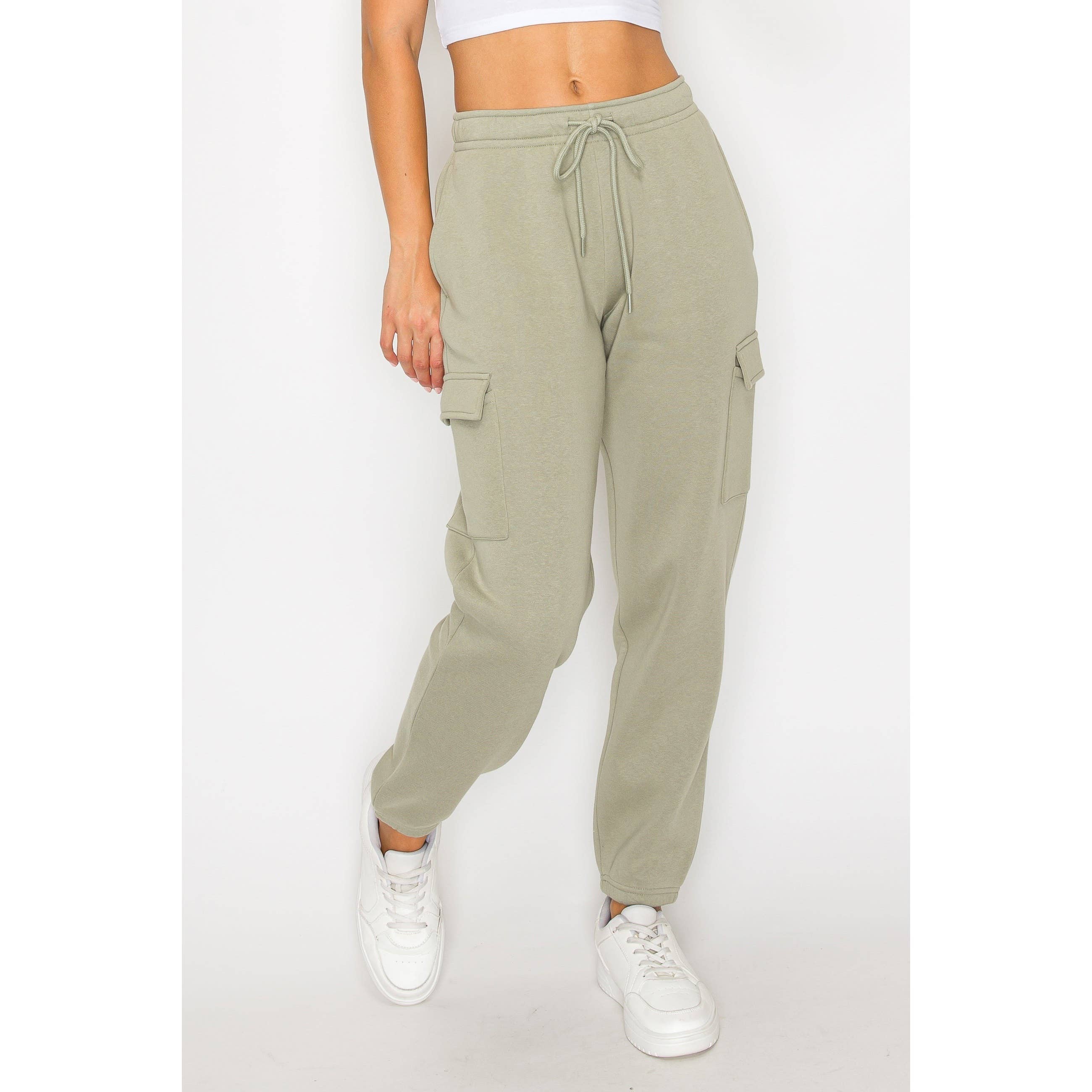 Timeless - Wholesale Athletic Sweatpants/Joggers - Women's - Cargo Fleece Relaxed Sweatpants12