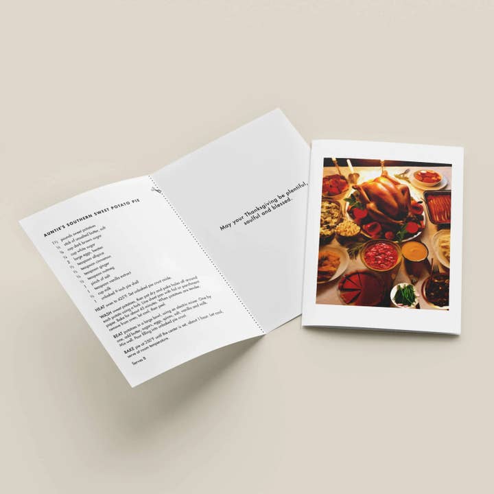 Junebug Ink - Wholesale Thanksgiving Card - Happy Thanksgiving (Recipe inside)1