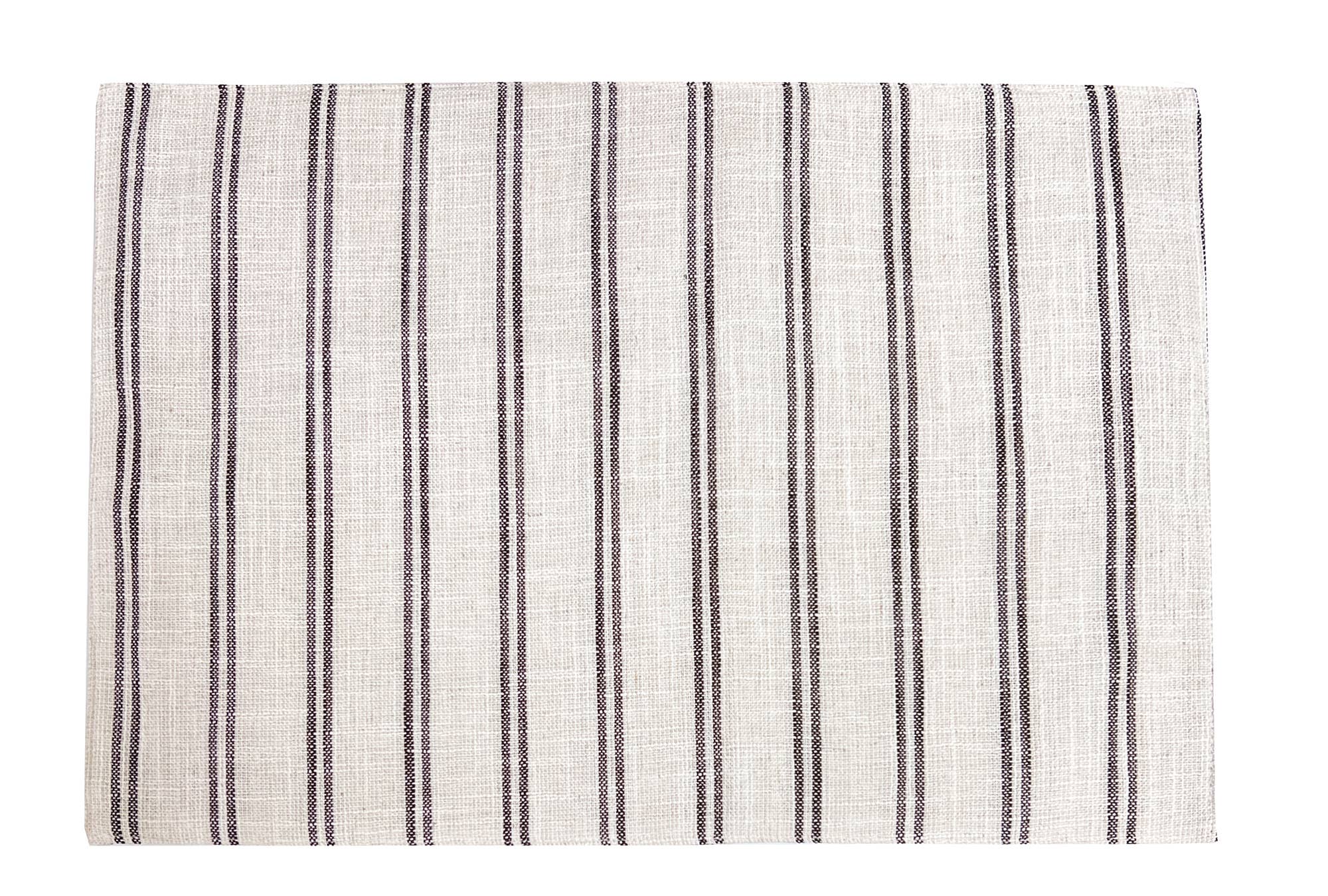 Fennco Styles - Vente Sets de table - Napperon moderne à rayures en lin et polyéthylène13