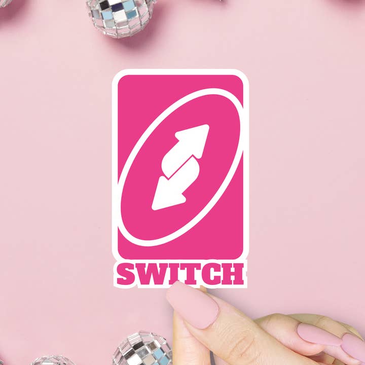 ShopSourSweetener - Wholesale Sticker - Switch Uno Card Sticker, LGBTQ+ Pride, Sapphic Lesbian1