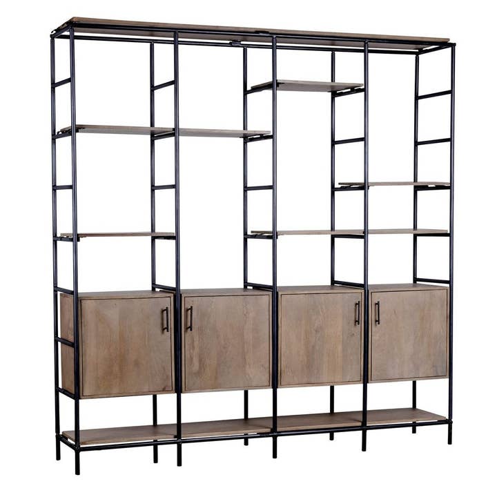 Darius Metal Multi-Shelves Shelving Unit for wholesale by LOOMLAN