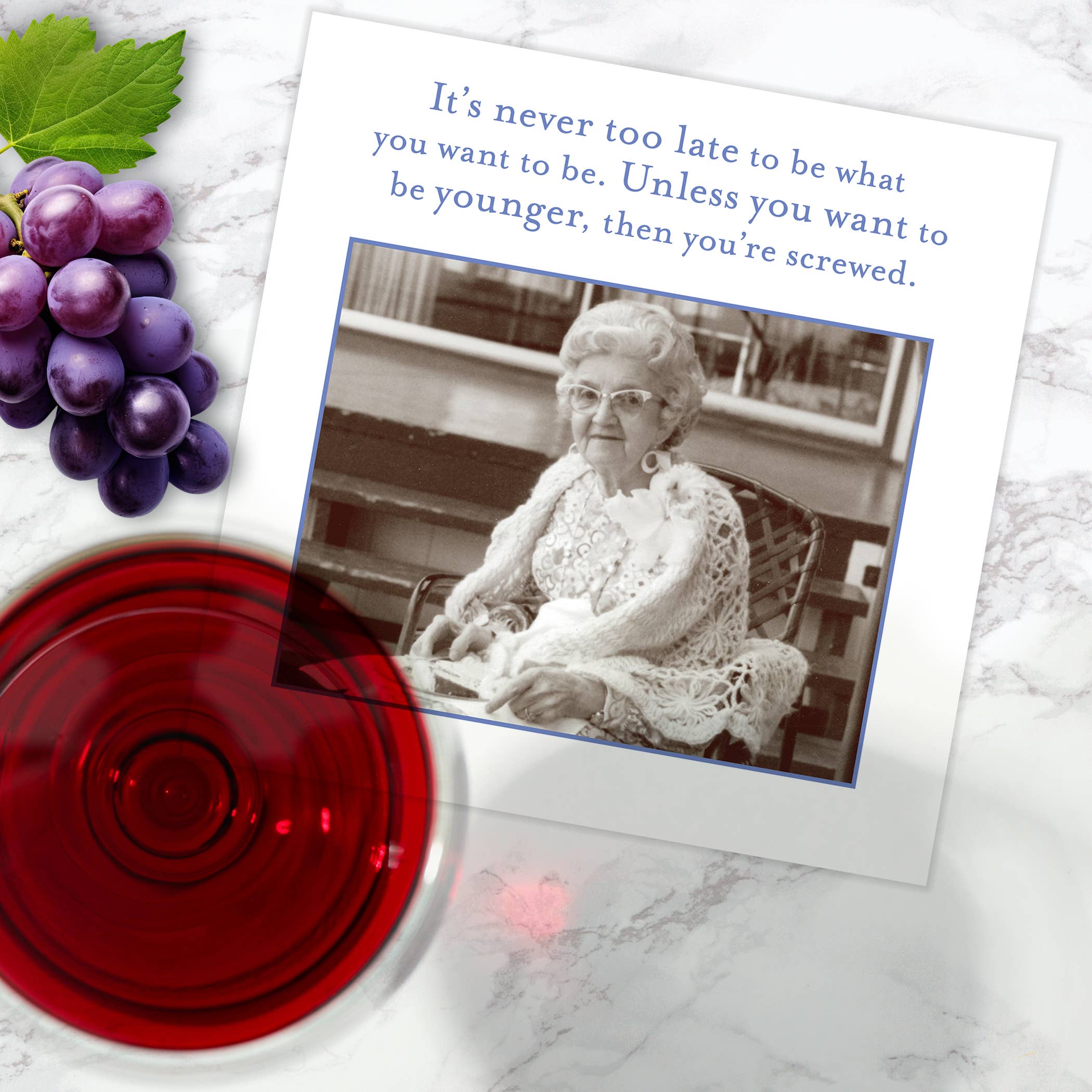 Shannon Martin Design - Wholesale Disposable Napkin - Never Too Late Beverage Napkin2