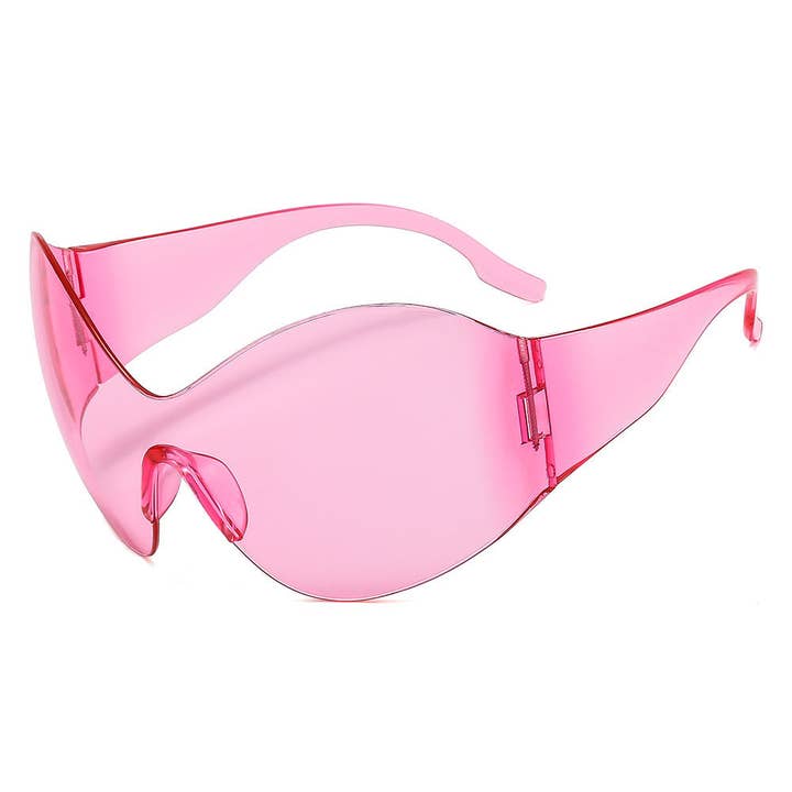 WoodWristCo - Wholesale Sunglasses - Women's - Y2K Future Technology Sense Frame Siamese PC Sunglasses3