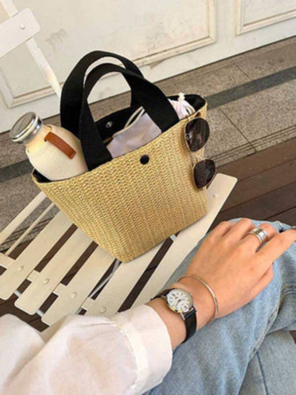 Sheer Trend - Wholesale Beach Bag - Split-Joint Woven Bags Bags Accessories Handbags8