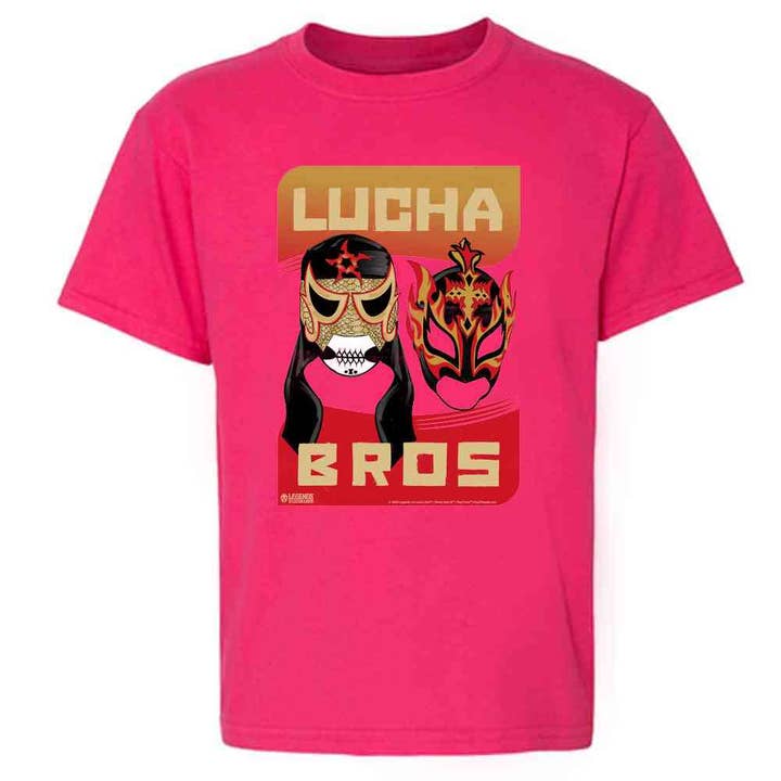Pop Threads - Wholesale Screen Printed T-Shirt - Kids - Lucha Bros Masks Penta Zero M Fenix Lucha Libre Kids & Youth Tee