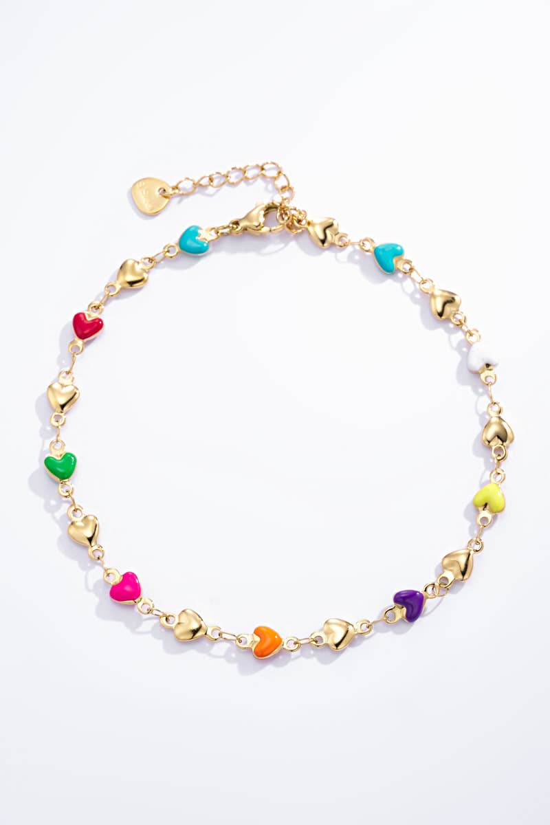 multicoloured 624RX12 stainless steel multicolor ankle chains for wholesale on Faire2