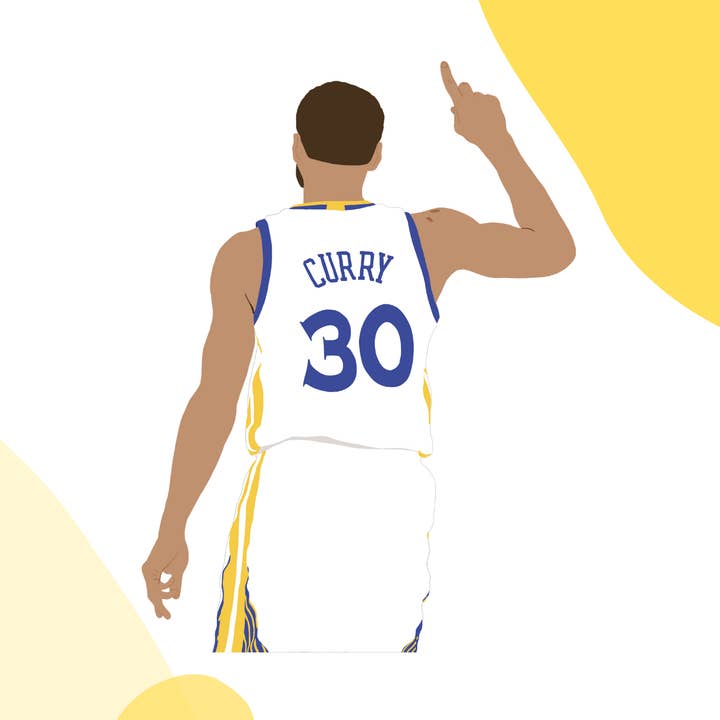 Steph Curry Sticker for wholesale by Erin Tucci Designs