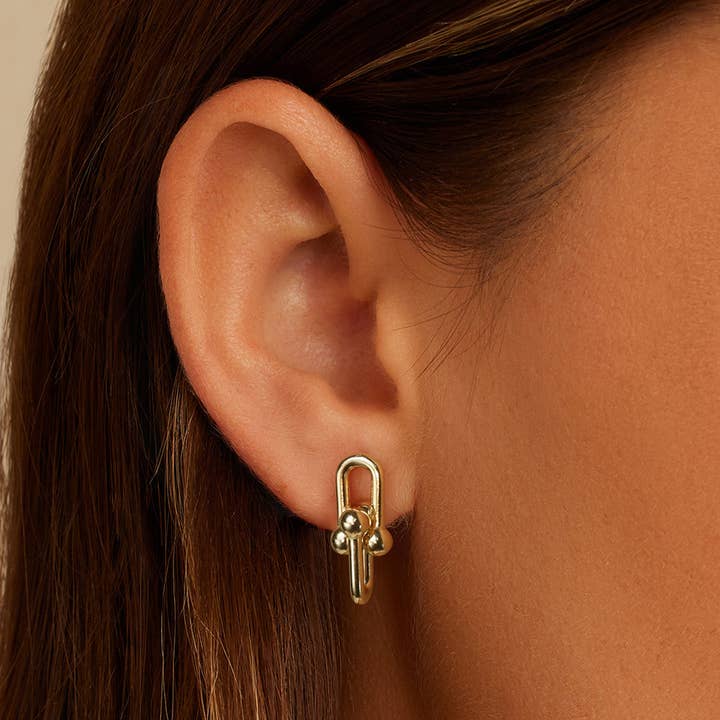 Brincos Elegantes e Simples com Fivela de Ferradura em Prata de Lei 925 por atacado de Gioiellin - S925 Silver Jewelry