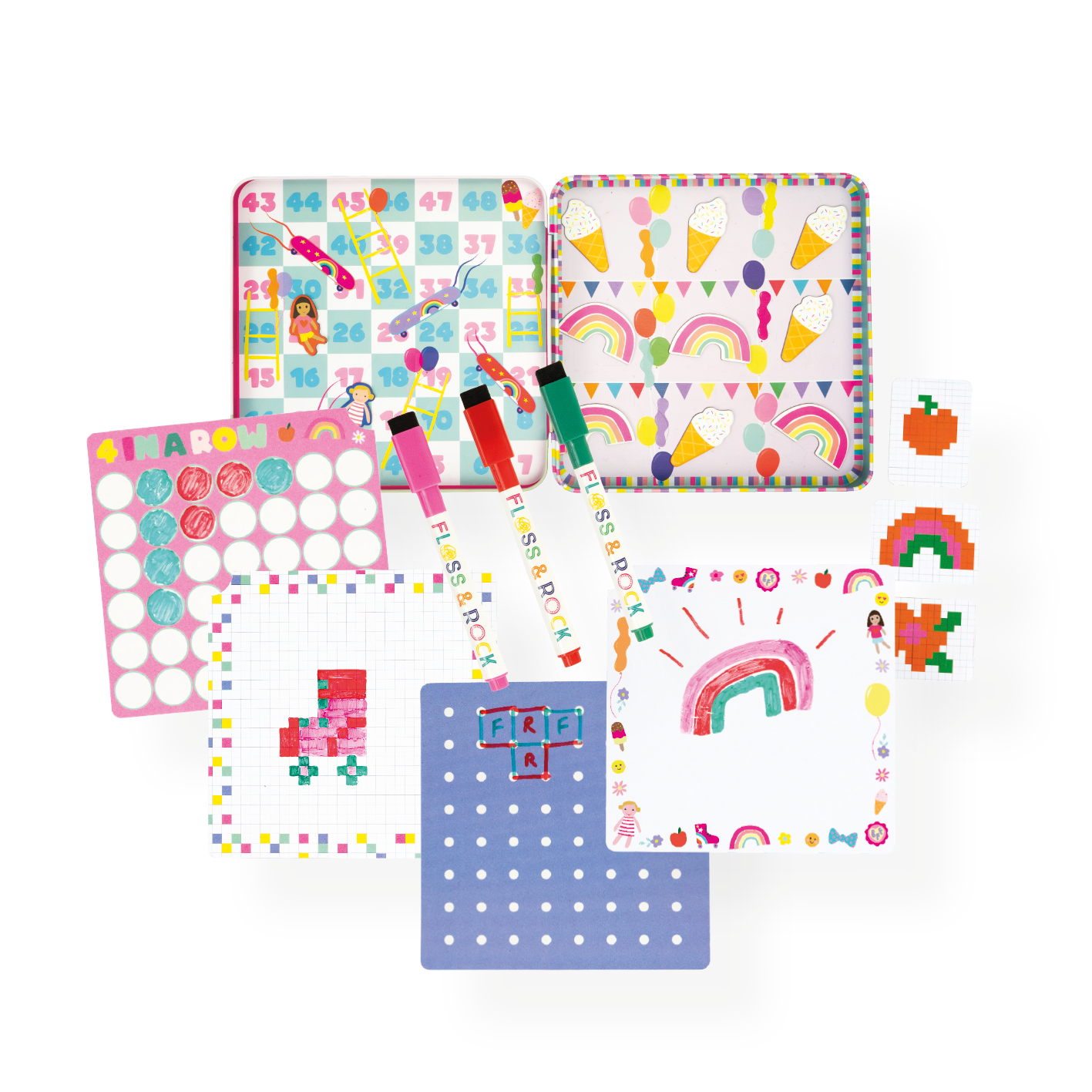 Floss and Rock - UK/EU – wholesale Magnet – Child & baby – Magnetic Fun & Games Tin - Best Friends1