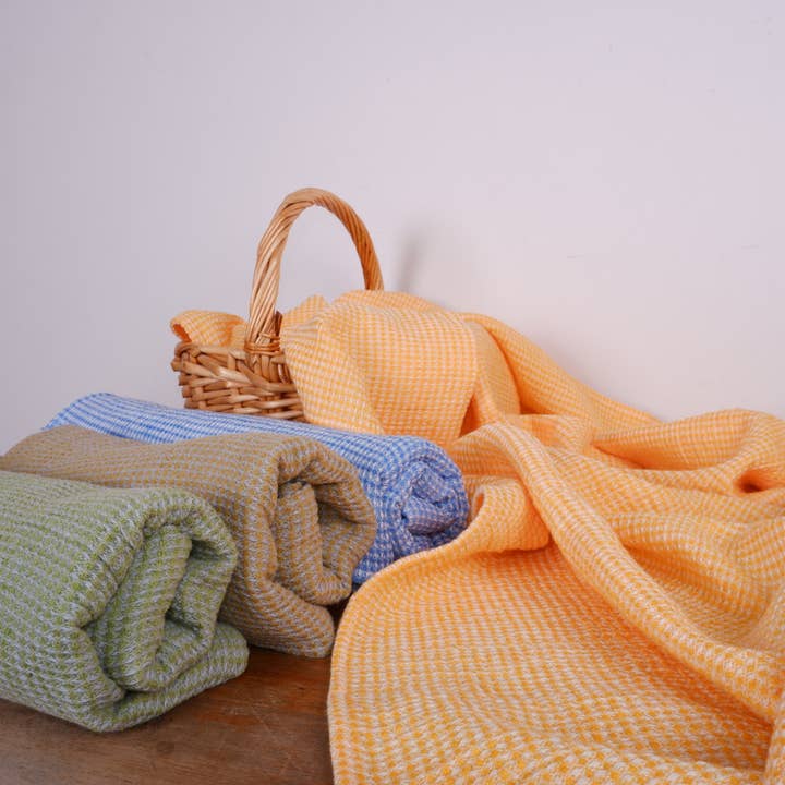Laranja - toalha de waffle linho algodão misturado por atacado de NorraVilla