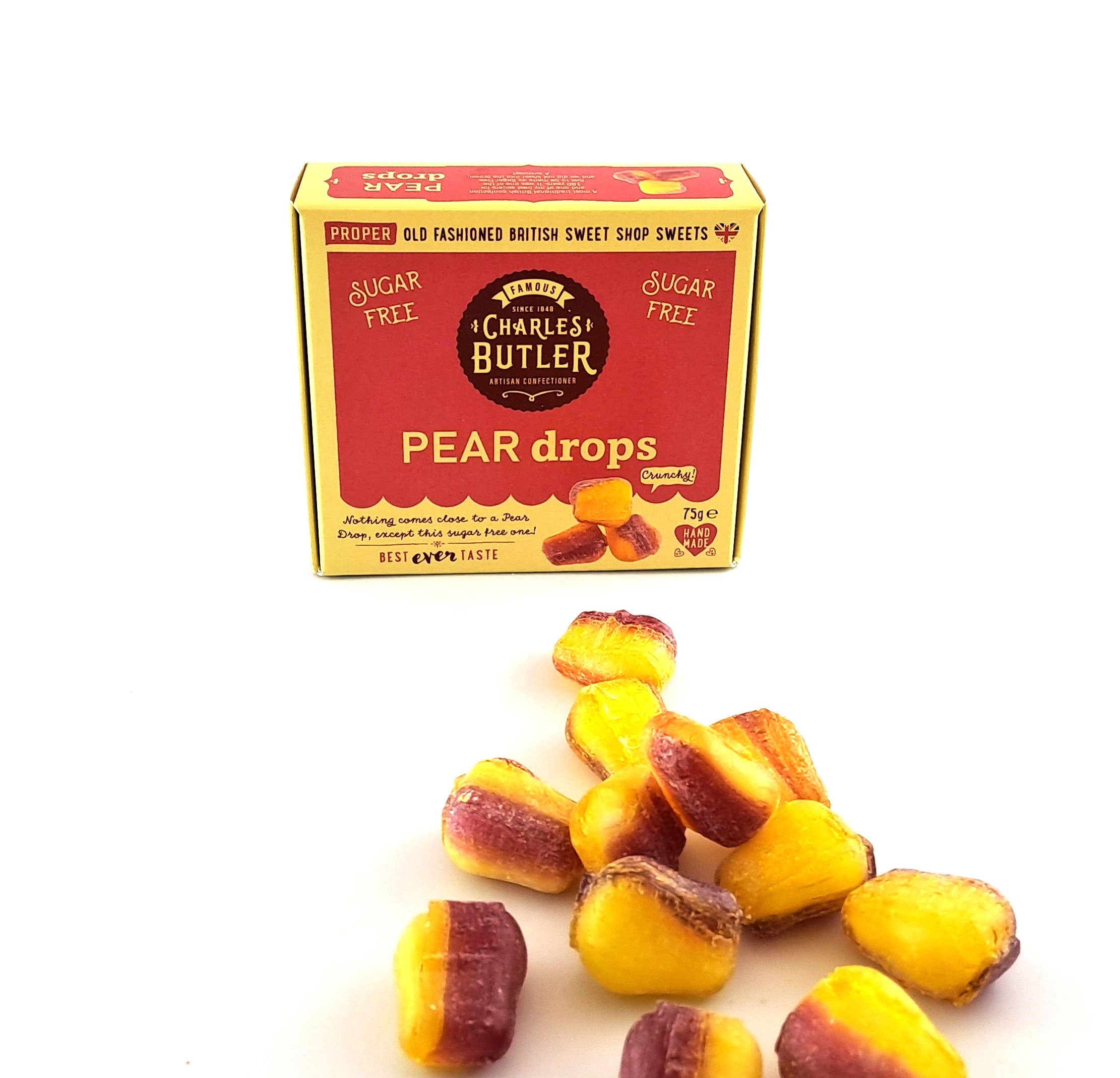Charles Butler - Wholesale Hard Candy - Charles Butler Sugar Free Pear Drops 75g1