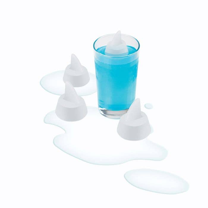 HIC - Harold Import Co. - Wholesale Kitchen Tool/Gadget - HIC Kitchen Silicone Shark Fin Ice Tray, Set Of 21