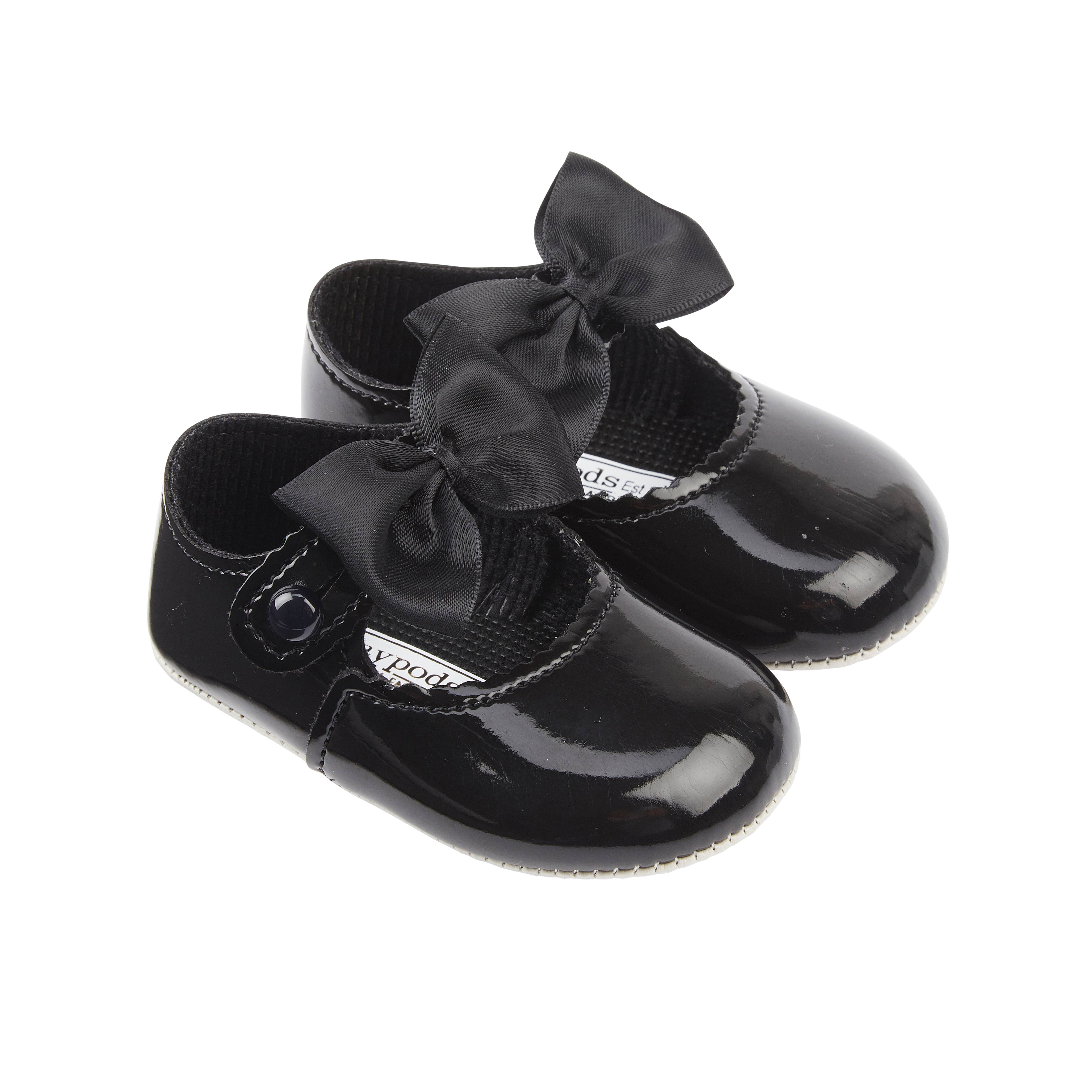 Early Days & Baypods - Wholesale Crib Shoes - Baby - B750 Girls Soft Sole baby shoes with matching bow 2