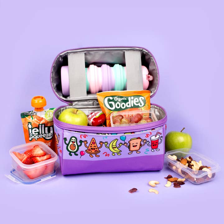 Fringoo Group Ltd - Wholesale Lunch Bag/Box - Kids - Retro Lunch Bag Conga Line Food