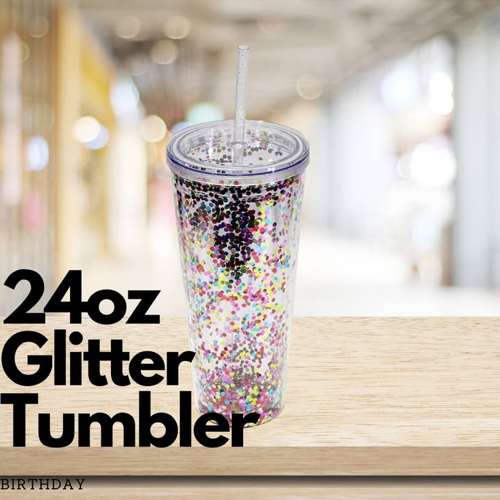 OMG Cups! - Wholesale Insulated Mug/Tumbler - Glitter Tumbler Double Wall - 24oz