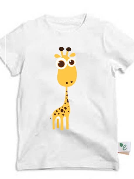 emmis klemmis - Wholesale Screen Printed T-Shirt - Kids - Organic Kids T-shirt Giraffe0