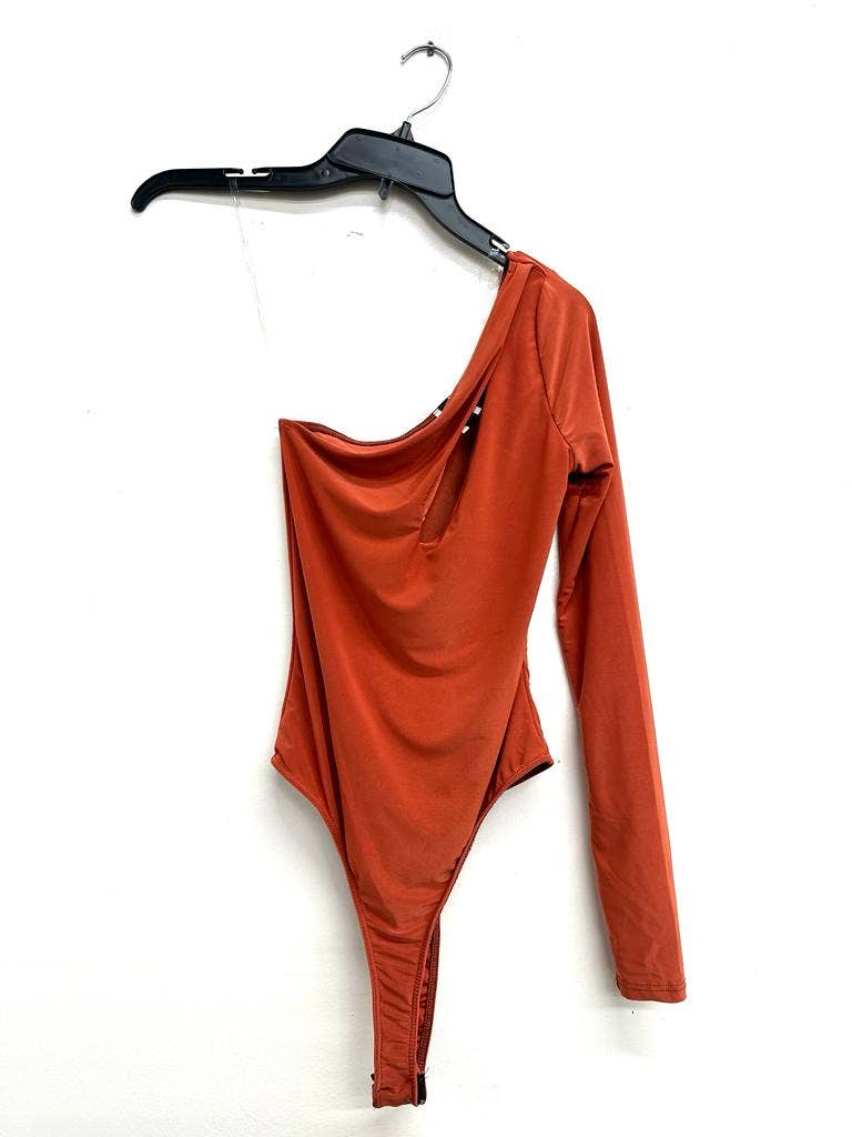 Uptown Apparel - Venta al por mayor Body - Mujer - Body con forro de tanga recortado con un solo hombro J677820