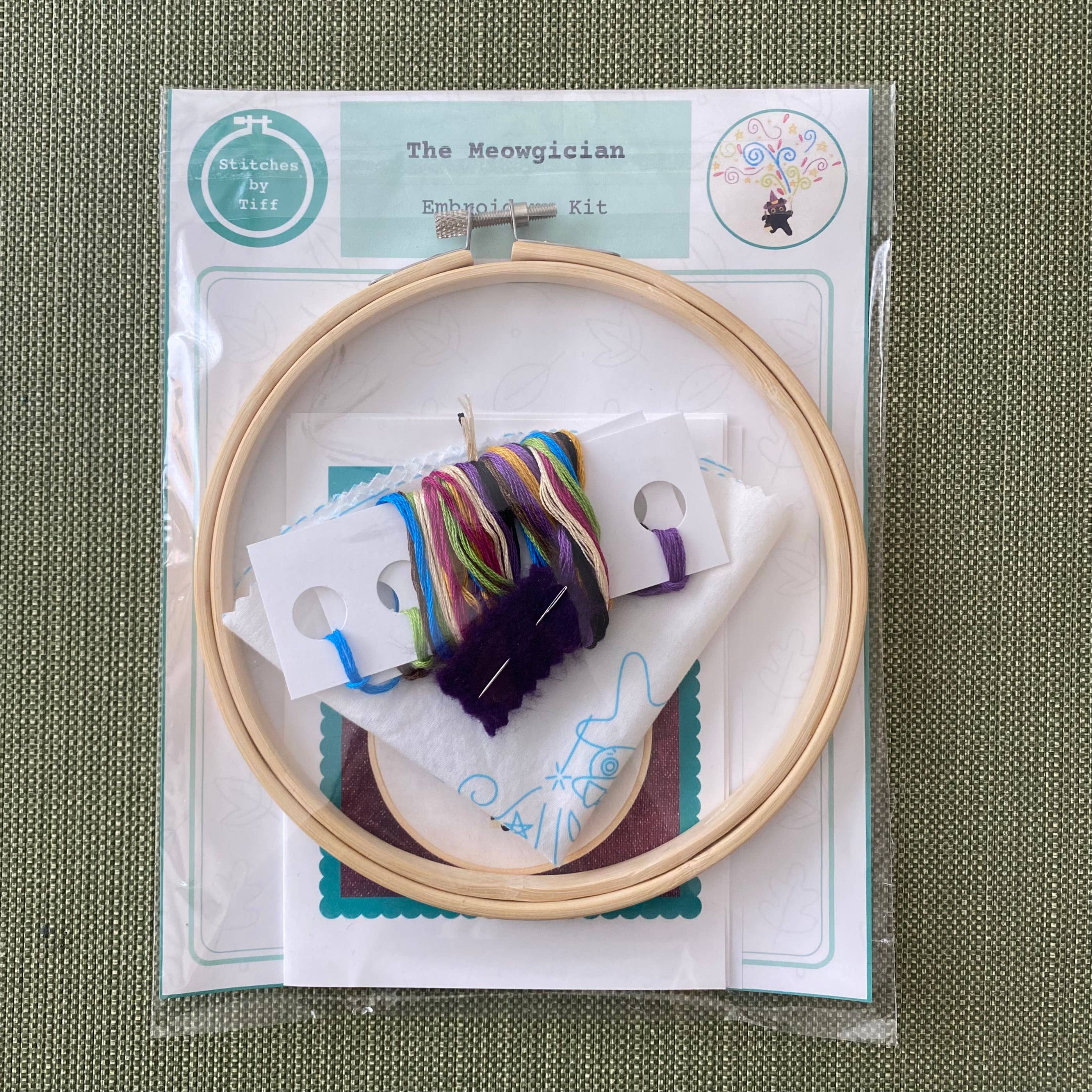 Stitches By Tiff - Wholesale Embroidery/Cross Stitch Supplies - The Meowgician Magic Cat DIY Embroidery Craft Kit4