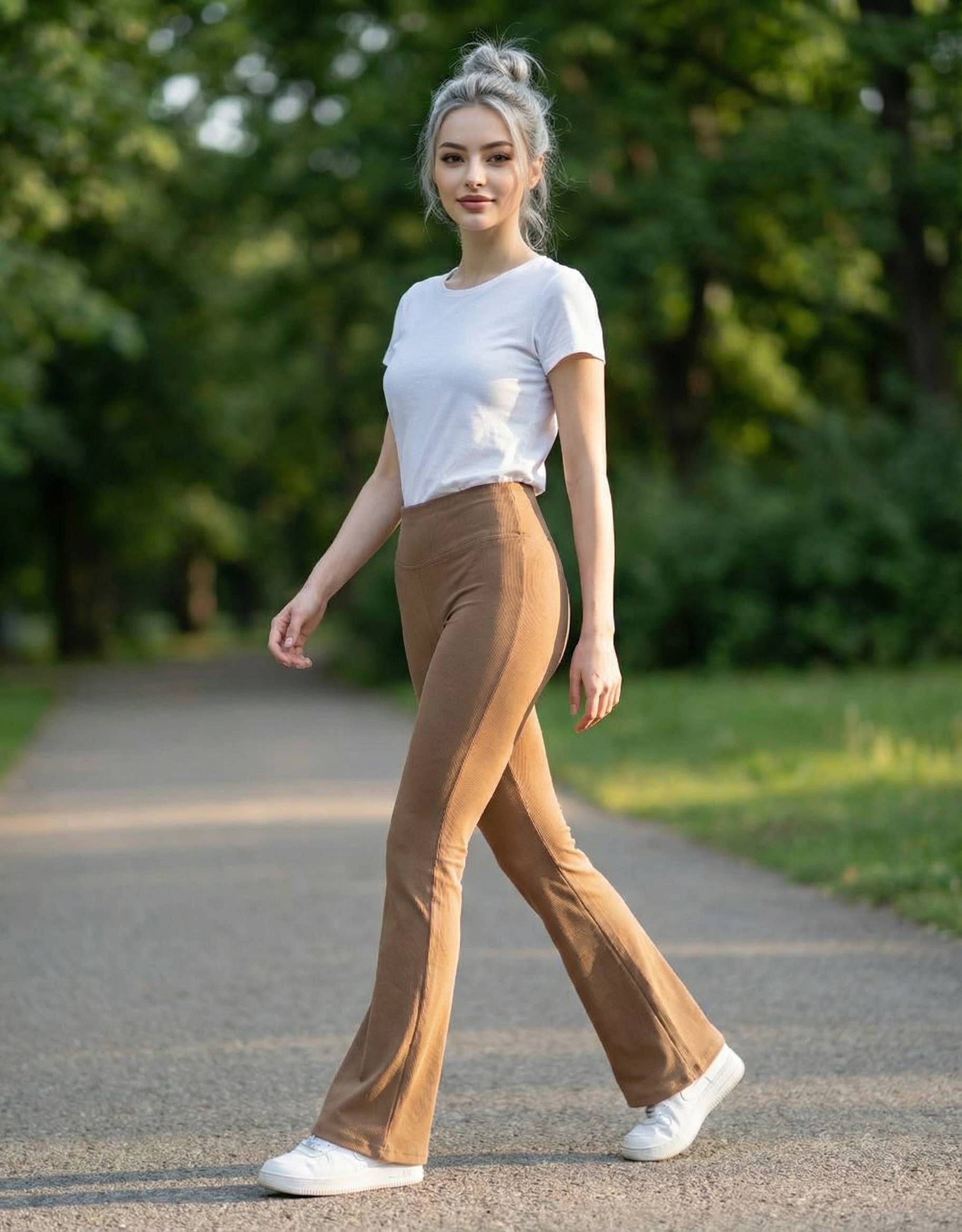 42POPS – Engroshandel Sports-/loungeleggings – til kvinder – ,,._ Smørbløde Flare Ben Højtaljede Yogabukser1