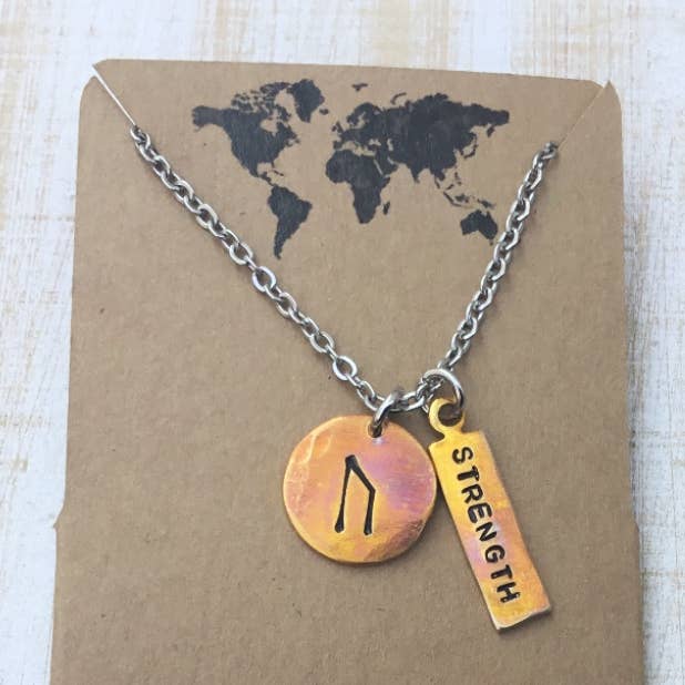 Viking Rune - Strength symbol charm necklace for wholesale by Jamie Haley Designs