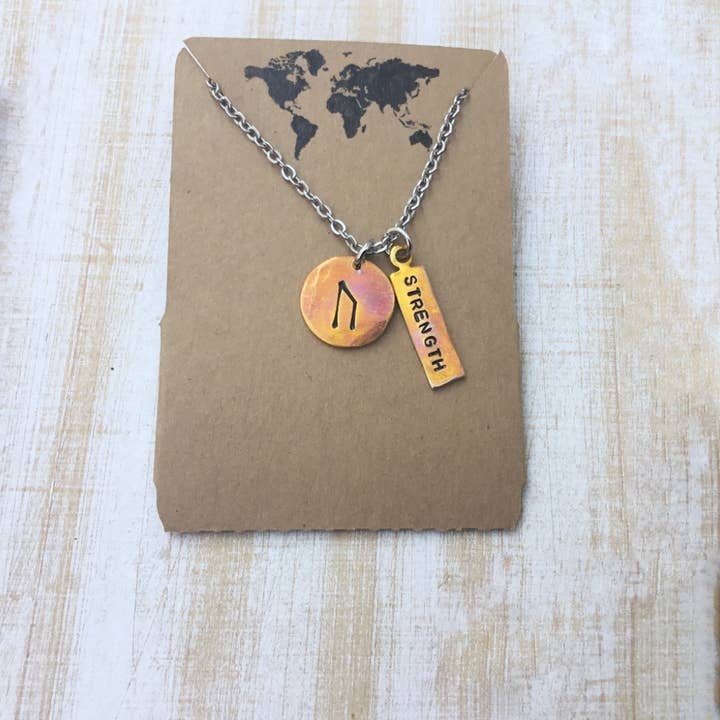 Jamie Haley Designs – Engroshandel Halskæde med vedhæng – Viking Rune - Styrke symbol charme halskæde