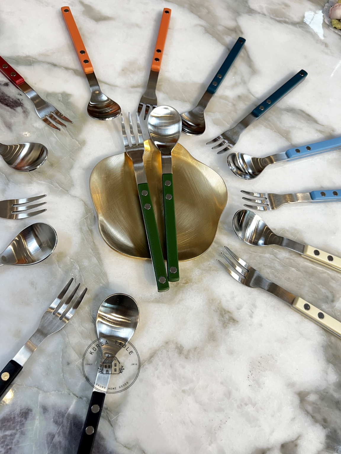 Korea Table - Vente Cuillères à soupe - [BOGEN] Fourchette à thé Sentier en satin - Cuillère à thé1