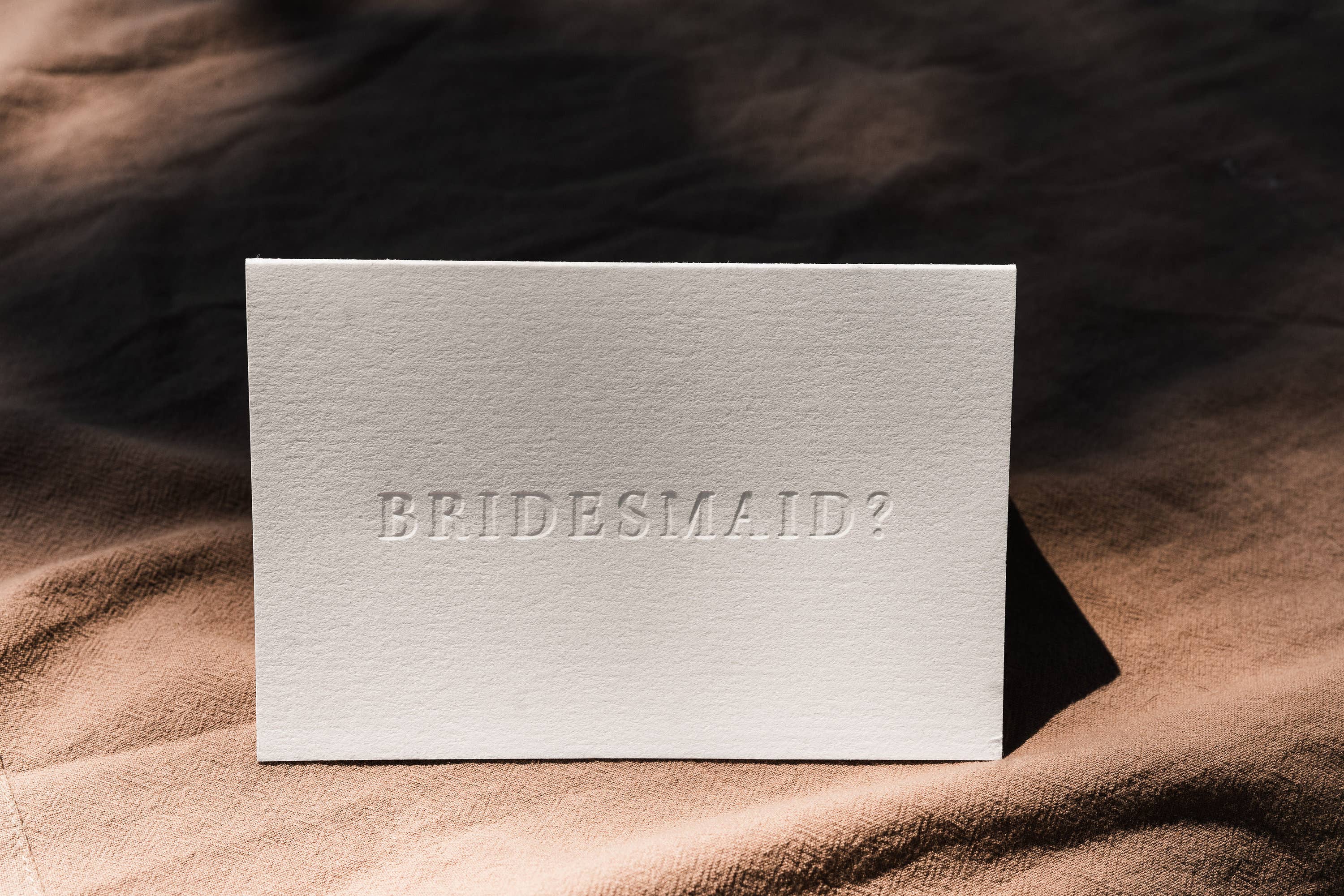 Abbey Ratcliff - Wholesale Wedding Card - Bridesmaid? Letterpress Proposal Card2