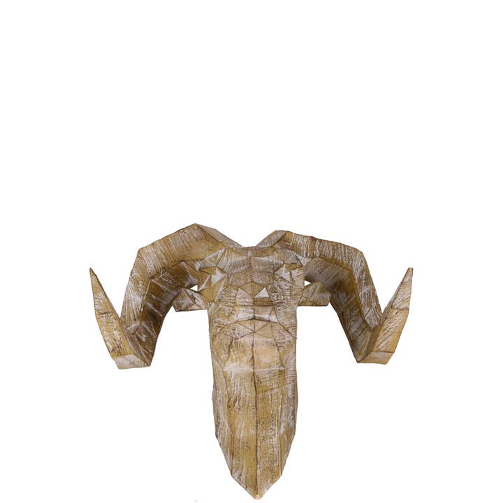 Vosteen - Wholesale Decorative Figurine - Poly head Eimo goat with hanger, natural1